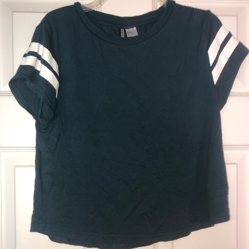 Teal crop top